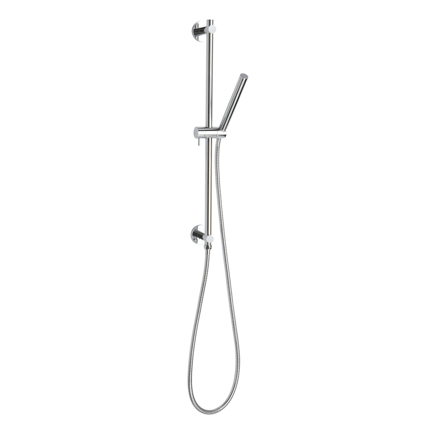 ThermaSol Hand Shower Rail + Hose + Wand Kit Round - Polished Chrome