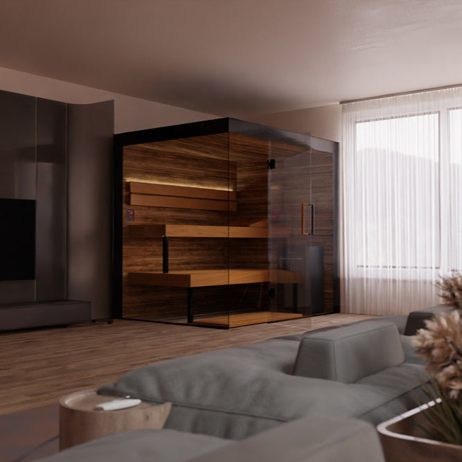 ThermaSol Lumaria interior with Harvia Virta heater