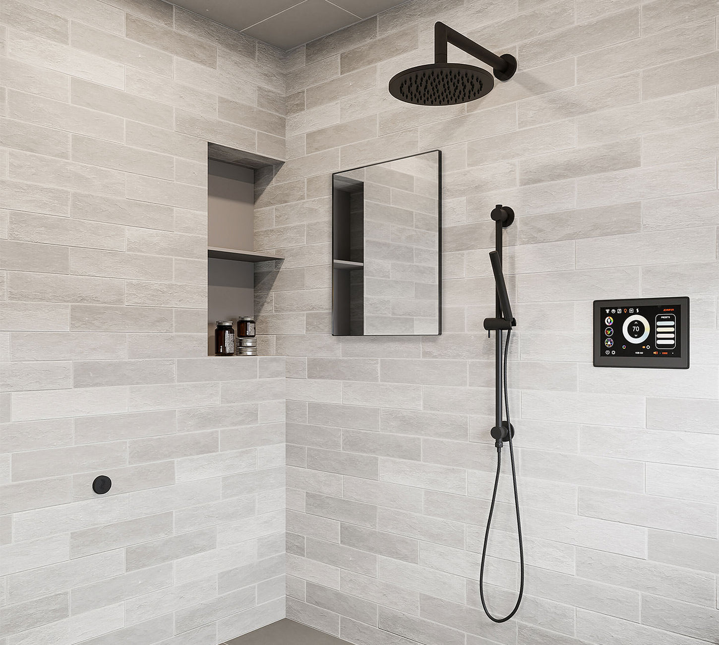 ThermaSol Essential Shower Package with Shower Arm + Rain Canopy Kit