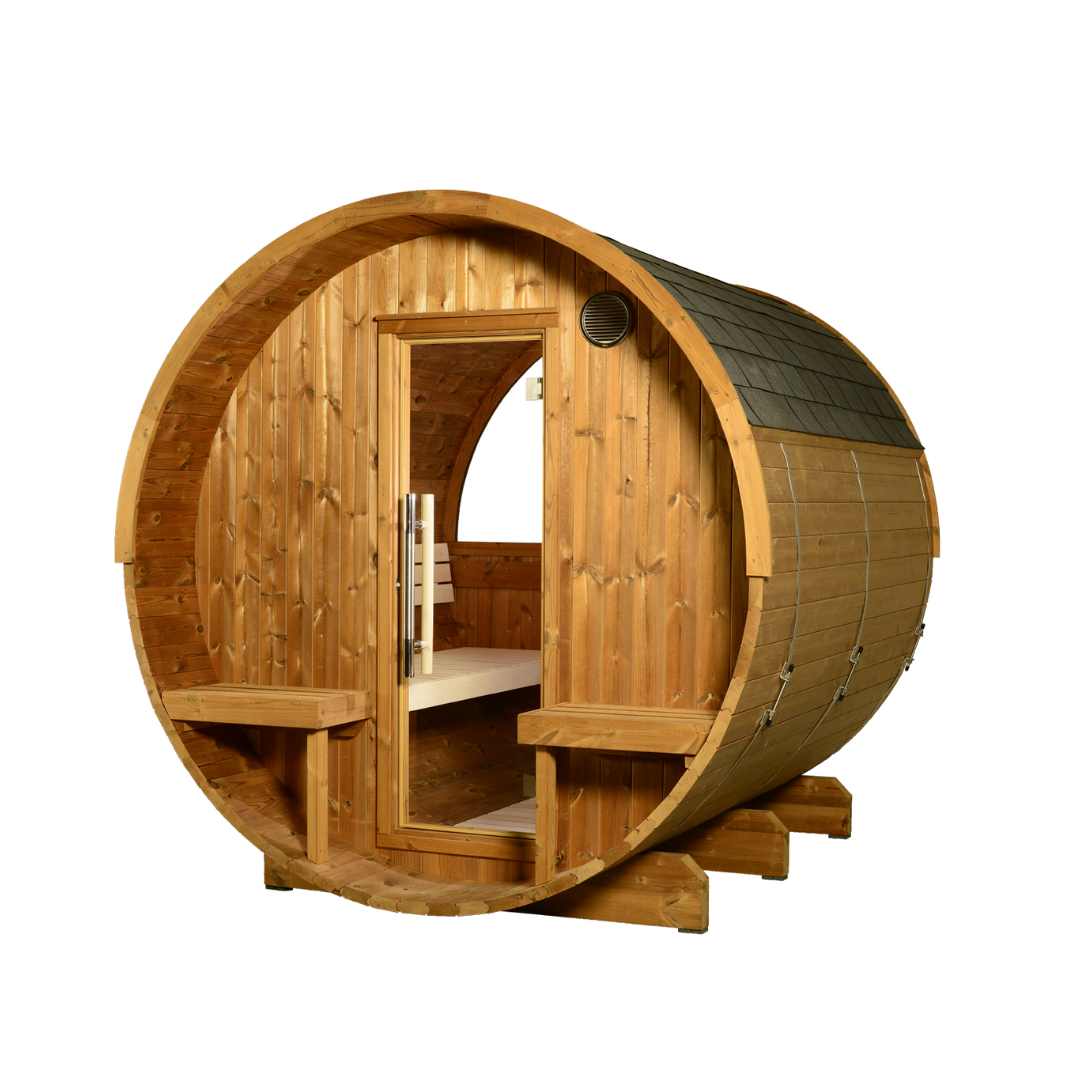 Evander Outdoor Barrel | Canopy & Half Moon