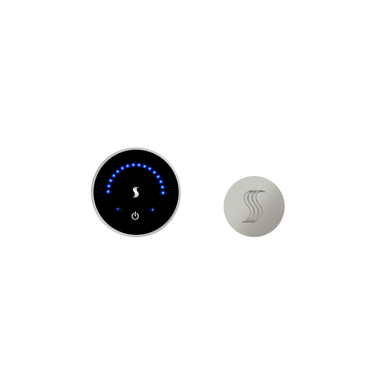 ThermaSol MicroTouch Wall Mount Control + SteamVection Round Steam Head Kit - Polished Chrome