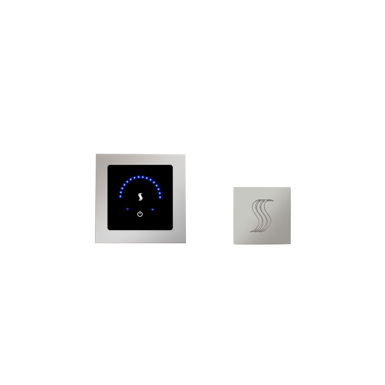 ThermaSol MicroTouch Recessed Control + SteamVection Square Steam Head Kit - Polished Chrome